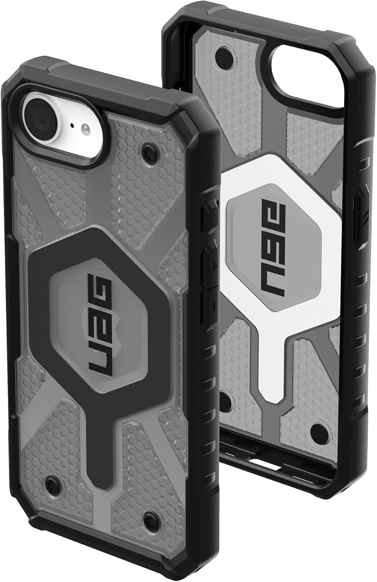 UAG Diseñado para iPhone 17e / iPhone 16e Funda Pathfinder Clear - Compatible con MagSafe Funda protectora transparente resistente a prueba de caídas de grado militar, Ceniza