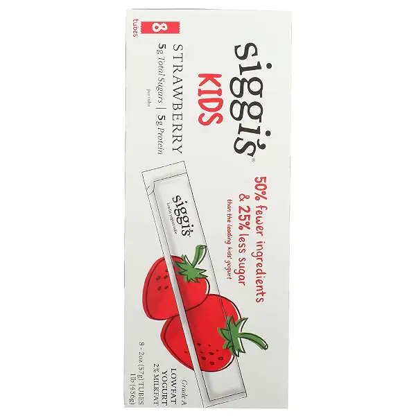 Siggis, Siggi's LowFat Yogurt Tubes Strawberry 2 oz 8 tubes, 16 Ounce 3