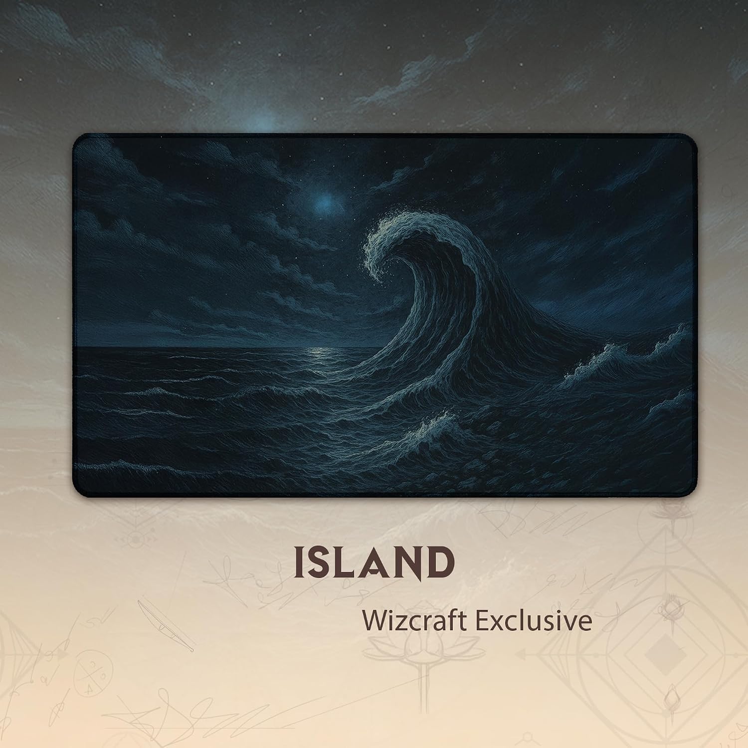 Island (Stitched) - MTG Playmat - Compatible with Magic The Gathering Playmat - Play MTG, YuGiOh, TCG - Original Play Mat Art Designs & Accessories