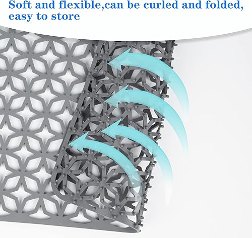 Miniatura 6 de QKVCX Protectores de fregadero para fregadero de cocina, 28.25 x 14.2 pulgadas, protectores de fregadero para cocina, tapete de drenaje de