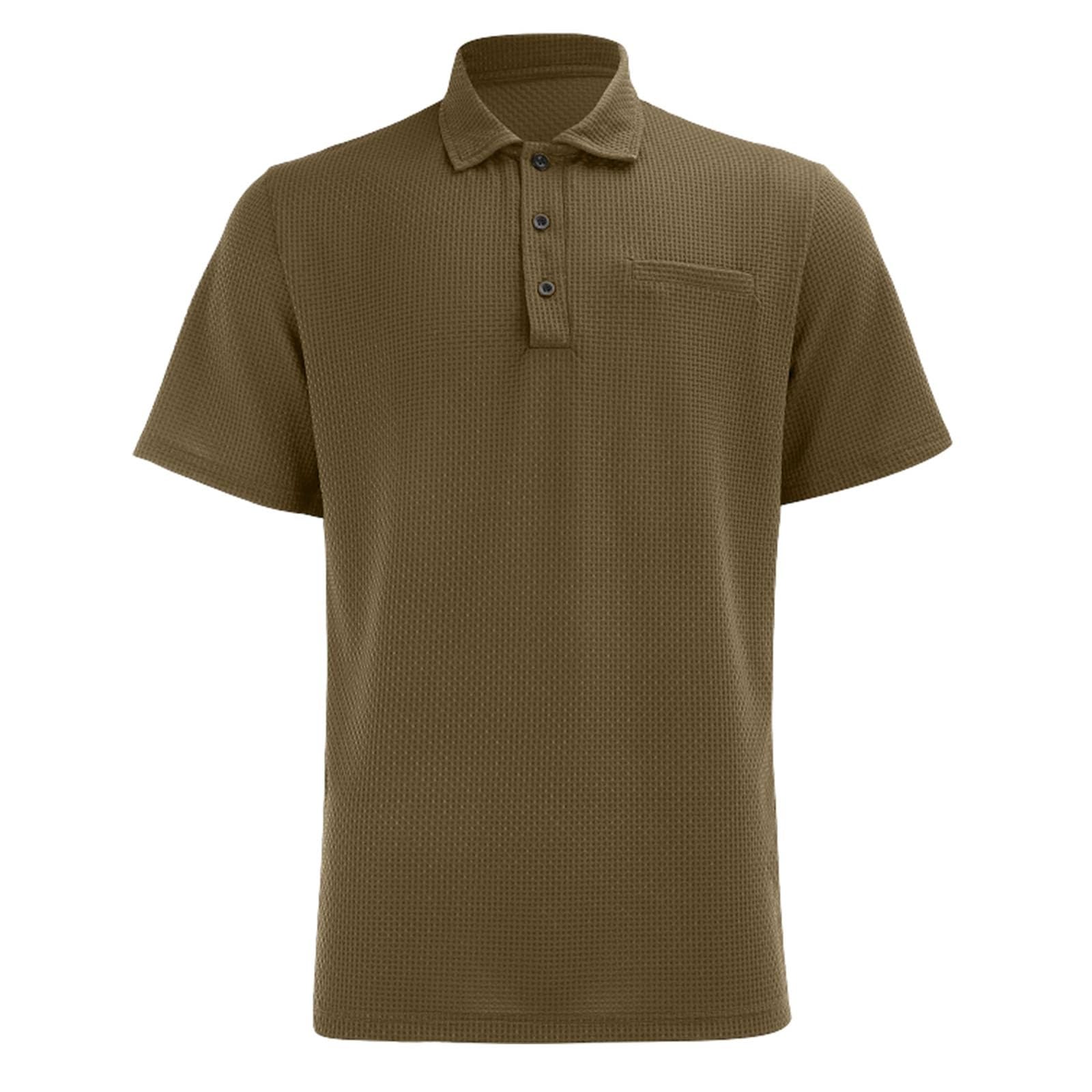 Polo Breeze para Hombre con Ajuste para Barriga Cervecera, Elástica y Secado Rápido, Cuello Texturizado Manga Corta para Golf y Casual, Ultra Cómoda Sedosa Transpirable