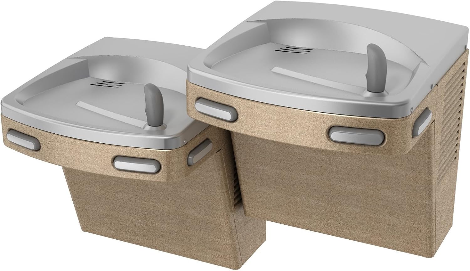 Oasis PGACSL VersaCooler II Bi-Level Universal Non-Refrigerated Drinking Fountain in Sandstone color.