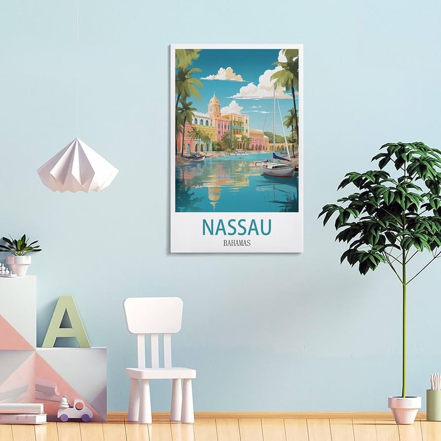 Amazon.com: CXHNOGX Nassau Bahamas Vintage Travel Poster