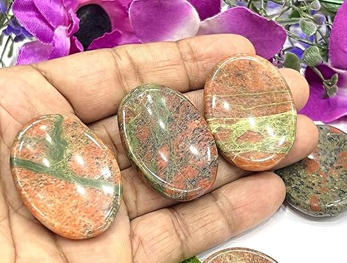 Vista 55 de GEMSCITE 5 piedras preciosas naturales, piedras para la preocupación del pulgar, cristal curativo de reiki, piedra de palma de bolsillo de energía