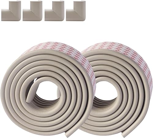 Miniatura 1 de 2 rollos de tira de protección de seguridad para bebés de 6.5 pies + 7 esquinas, protector de borde de escritorio, protector de esquinas de muebles,