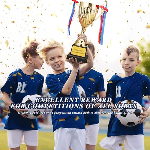 Miniatura 2 de Wrzbest Trophy Cup - Trofeo Grande,Premio de Oro para Deportes,Torneos,Competiciones,Trofeo del partido de la Liga de Fútbol de Fútbol,Otro Premio