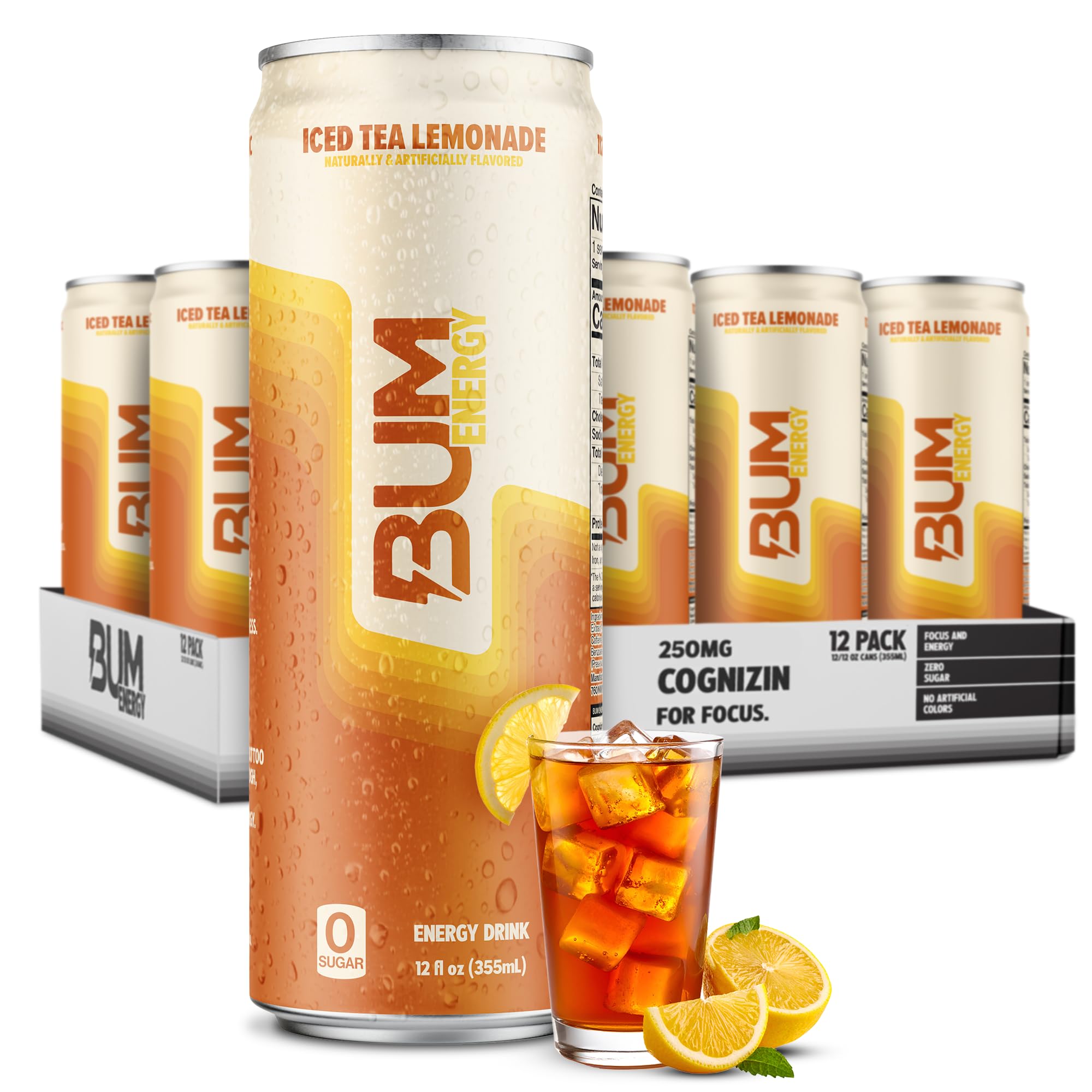 Amazon.com : BUM Sugar-Free Energy Drink, Iced Tea Lemonade - No