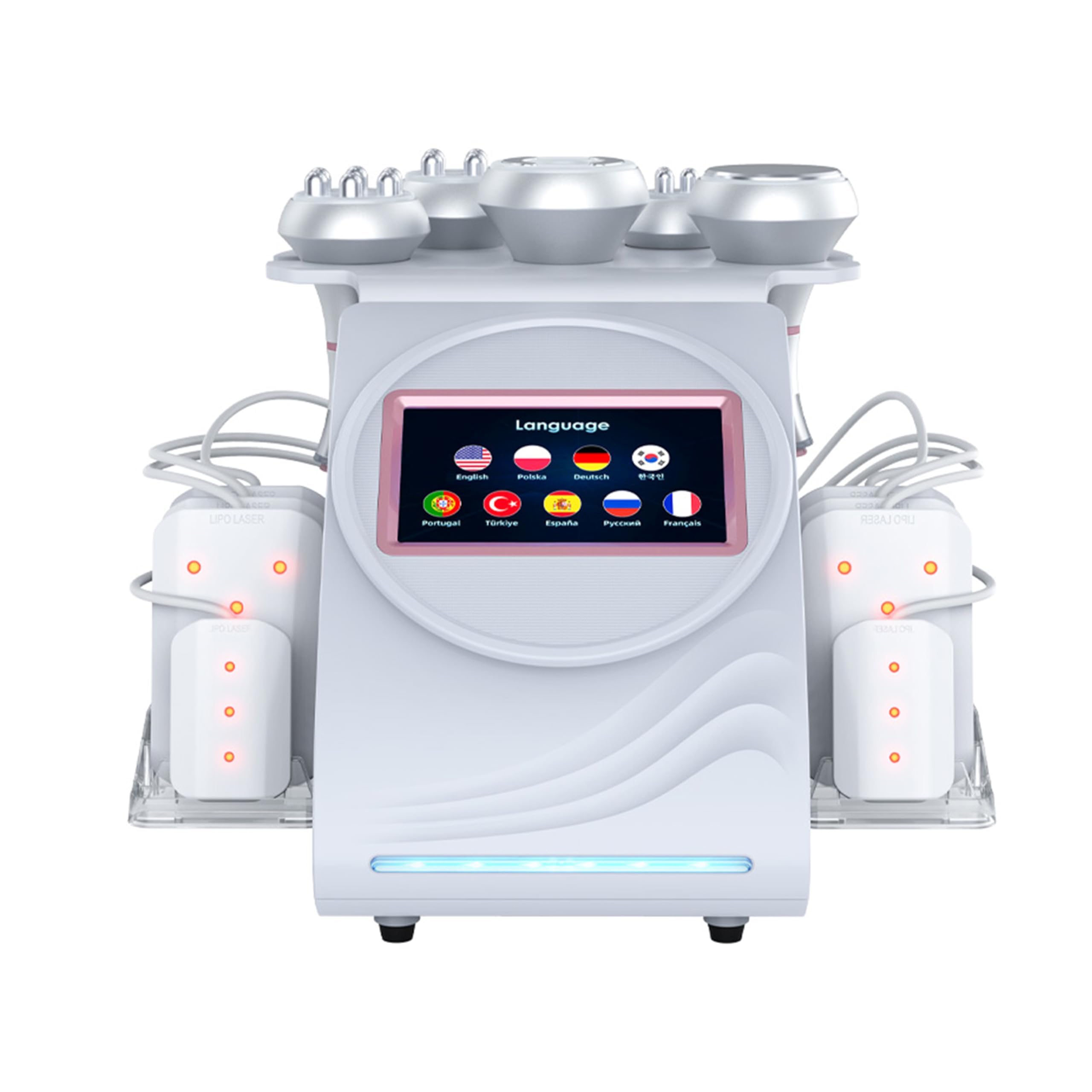 Elitzia 80KHZ Cavitazione Bellezza Macchina 6 in 1 Dispositivo di Cura Del Viso Corpo Scultura Multipolare RF Liposuzione Vuoto Lipolaser Pelle Lifting Anti Rughe ET56V1S