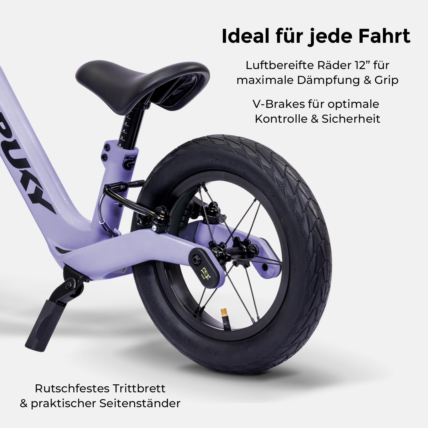 PUKY Next Product of The Year 2025 Vélo d'apprentissage réglable en hauteur à partir de 2 ans – 6 ans – Vélo d'apprentissage avec frein et poignées de guidon de sécurité