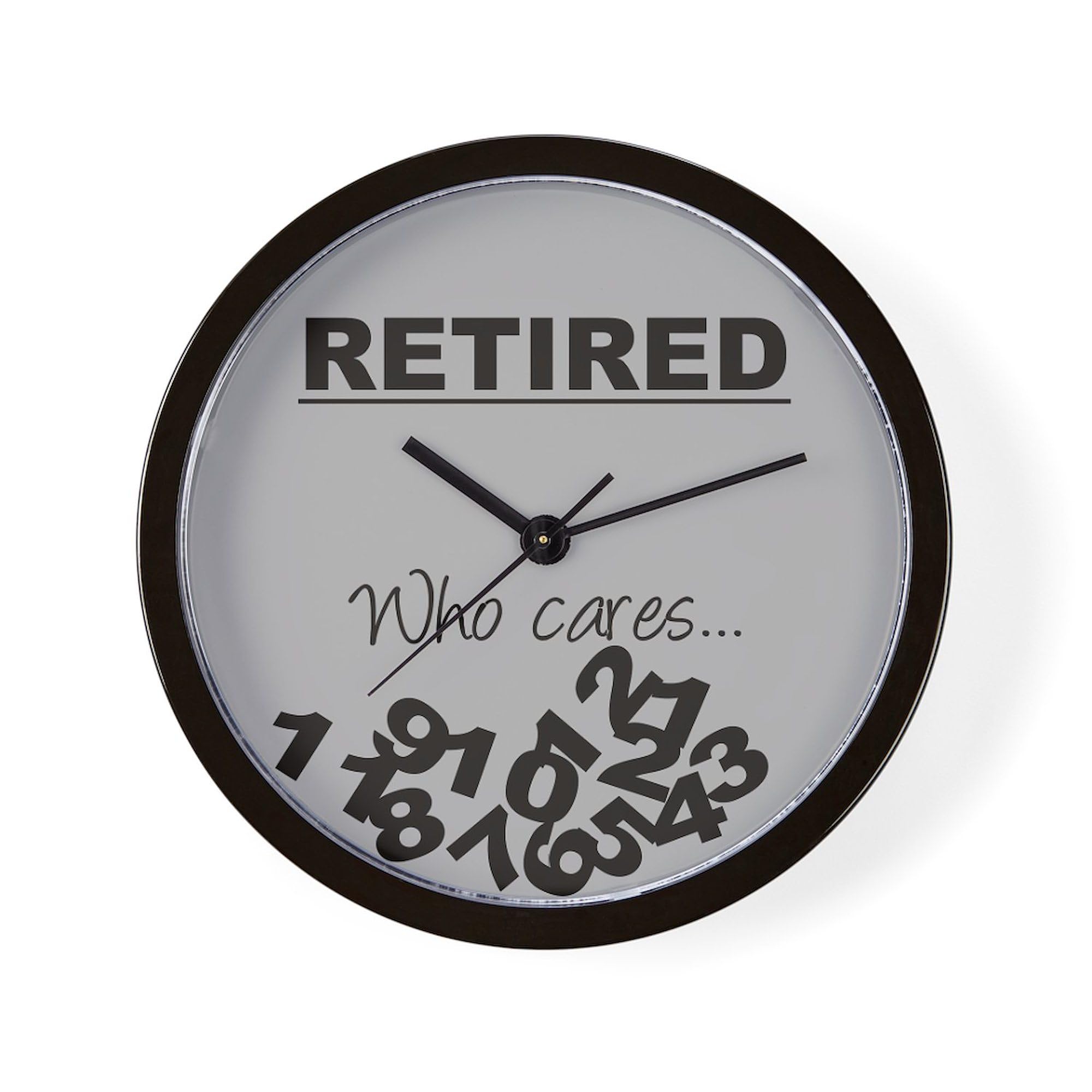 CafePress Fallen Numbers Retirement 10" Wall Clock for Livingroom, Kitchen, or Office