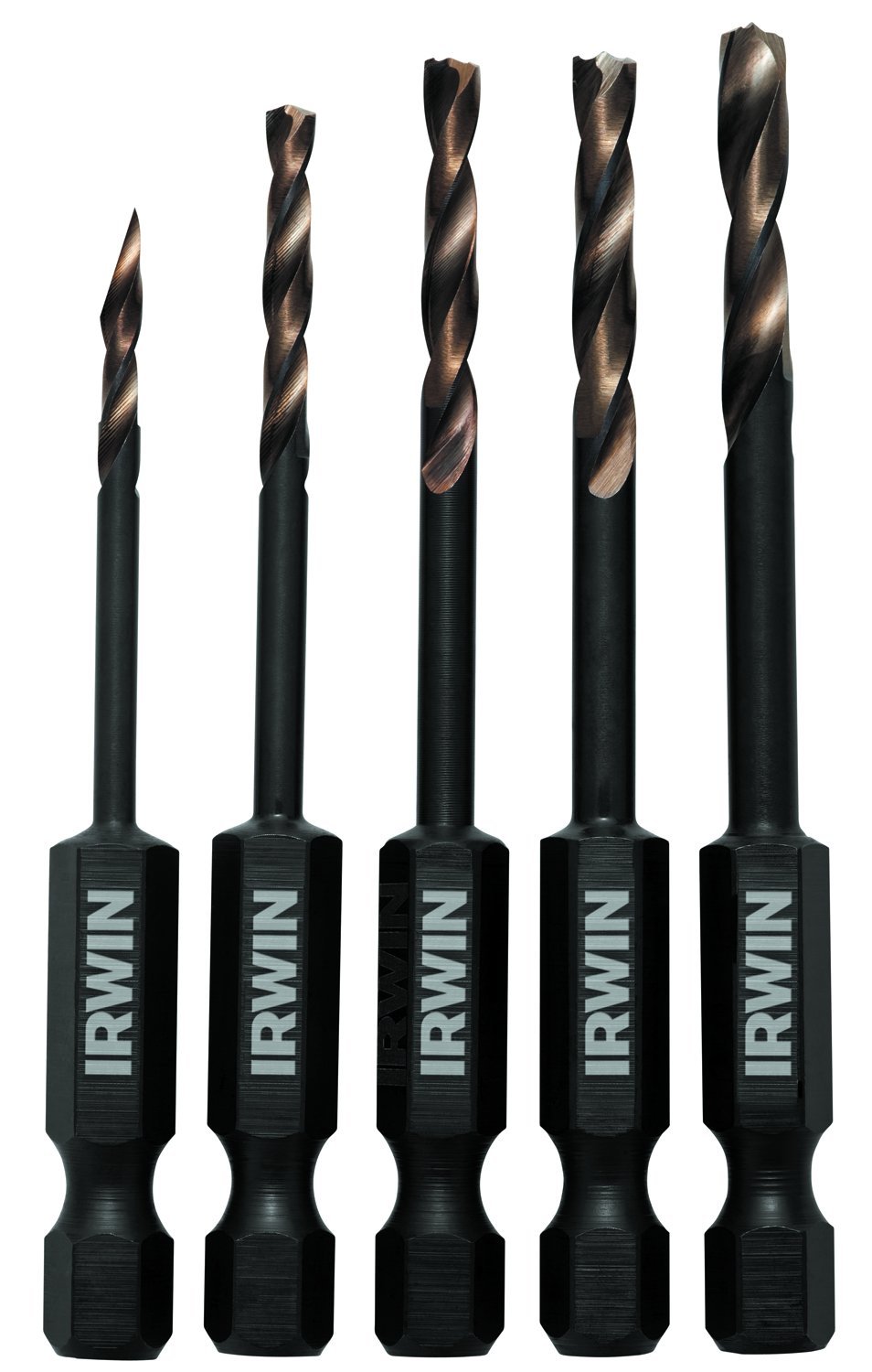 IRWIN Tools 1881279 Impact Performance Series Turbomax Black and Gold Drill Bit, 5-Piece