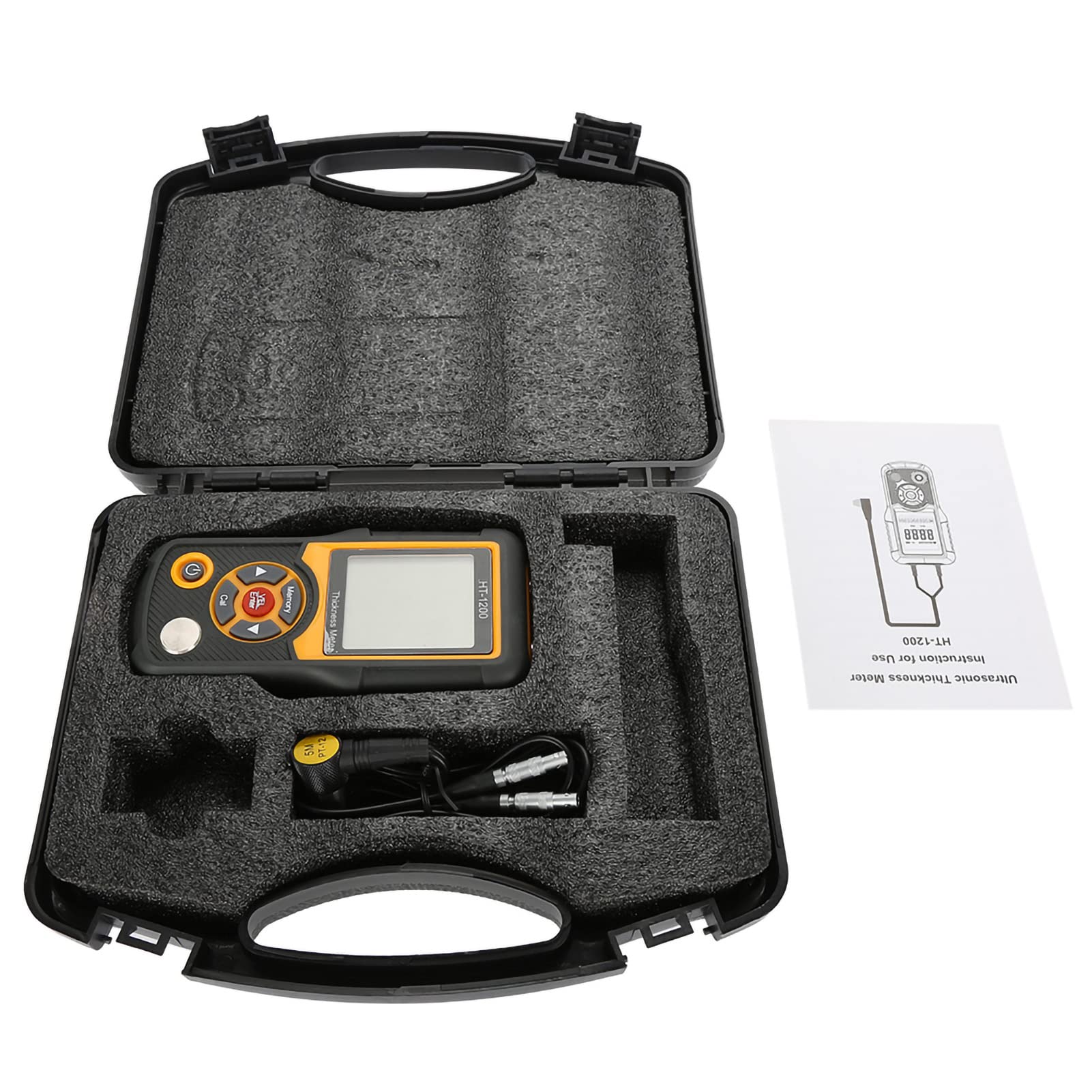 Generic Ultradźwiękowy Miernik Grubości HT-1200 Inteligentne Cyfrowe Narzędzie Pomiarowe LCD Zakres 2–300 Mm do zastosowań Ceramicznych i Szklanych