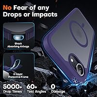 Vista 310 de TOCOL Funda magnética para iPhone 15 Pro Max, protección completa mejorada de la cámara, compatible con Magsafe, protección contra caídas, funda