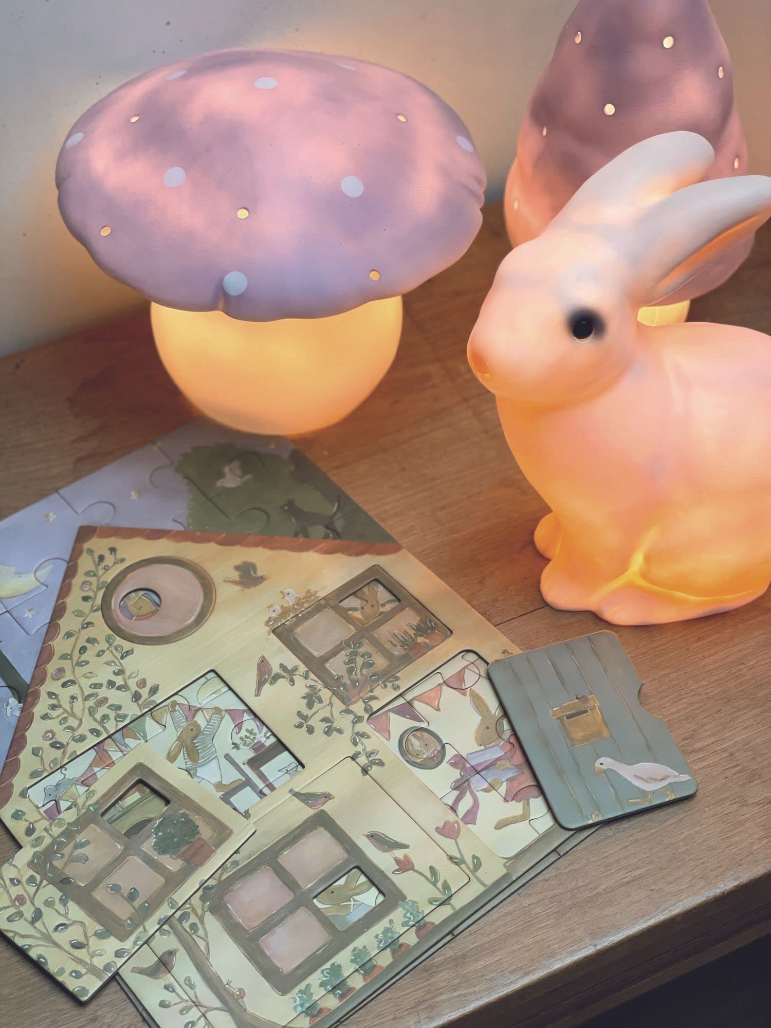 Egmont Toys Lampe Pilz, Farbe:Altrosa