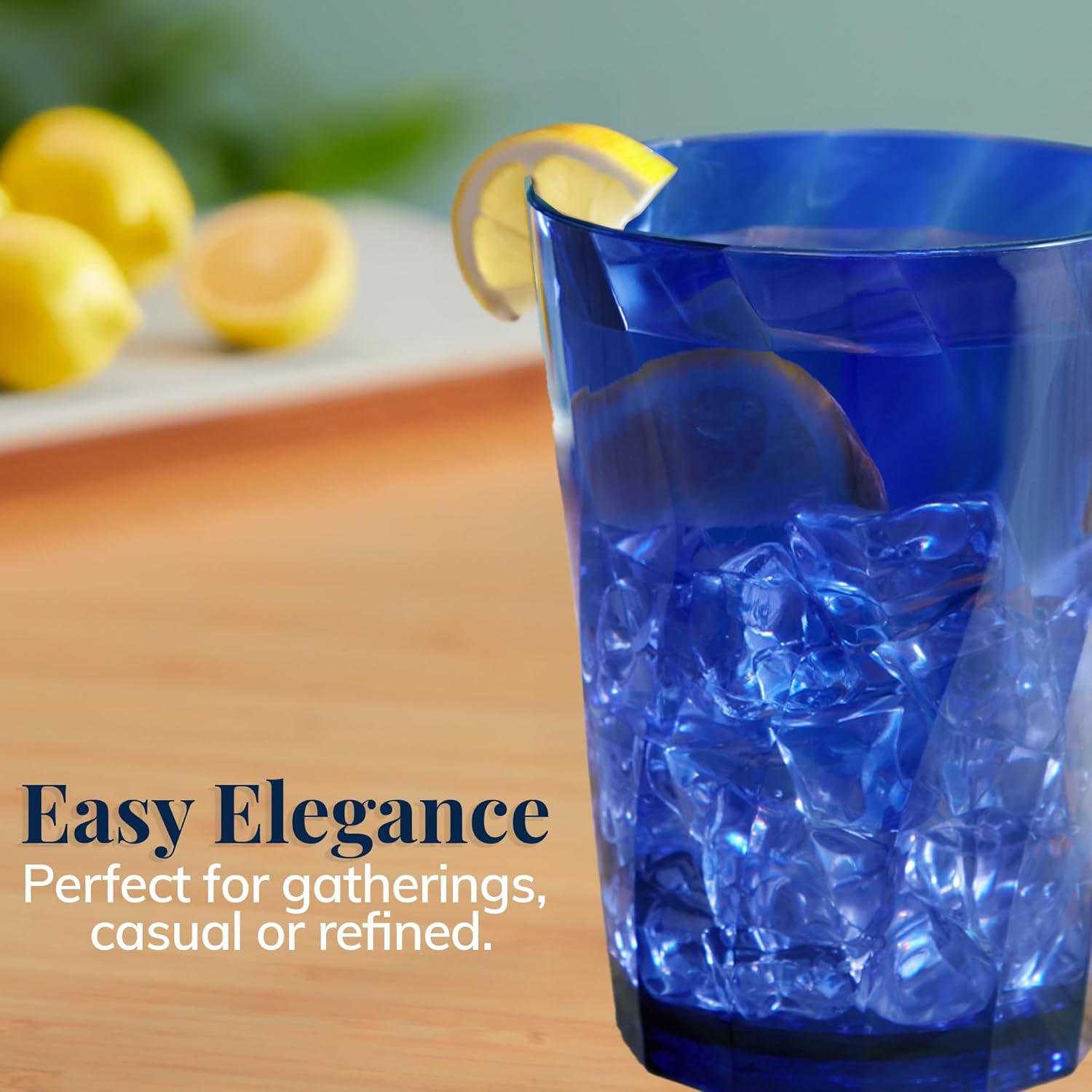 US Acrylic Optix Plastic Reusable Drinking Glasses (Set of 8) 14oz Rocks Cups in Jewel Tone Colors | BPA-Free Tumblers, Made in USA | Top-Rack Dishwasher Safe - Image 5