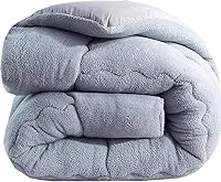 Vista 1 de ZTGL Edredón de algodón cálido para invierno, edredón de invierno de terciopelo de cordero, manta de cachemira de cordero para cama doble, núcleo