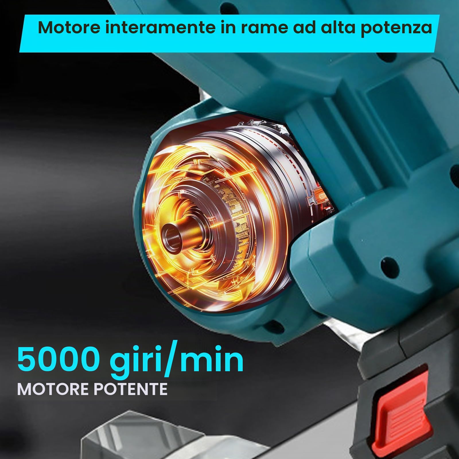 Troncatrice professionale compatibile con batteria al litio Makita da 18 V