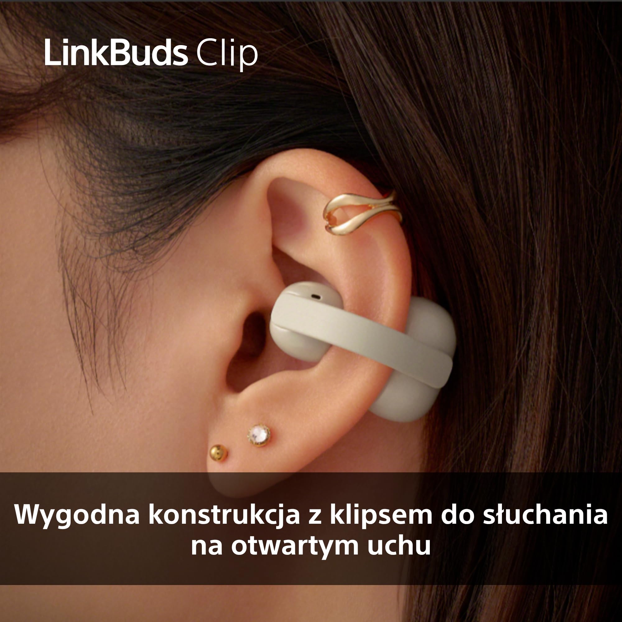 Sony LinkBuds Clip otwarte słuchawki z klipsem, 3 tryby słuchania i bogate brzmienie, IPX4, wyraźne rozmowy, do 37 h na baterii, asystent AI, sterowanie dotykiem, iOS i Android – Lawendowe