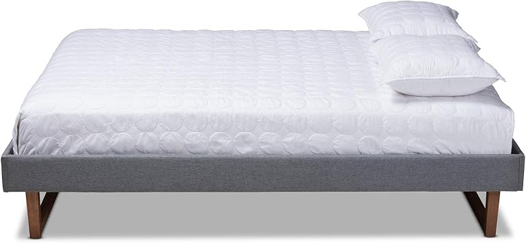 Baxton Studio Bed Frame, Double, Dark Gray