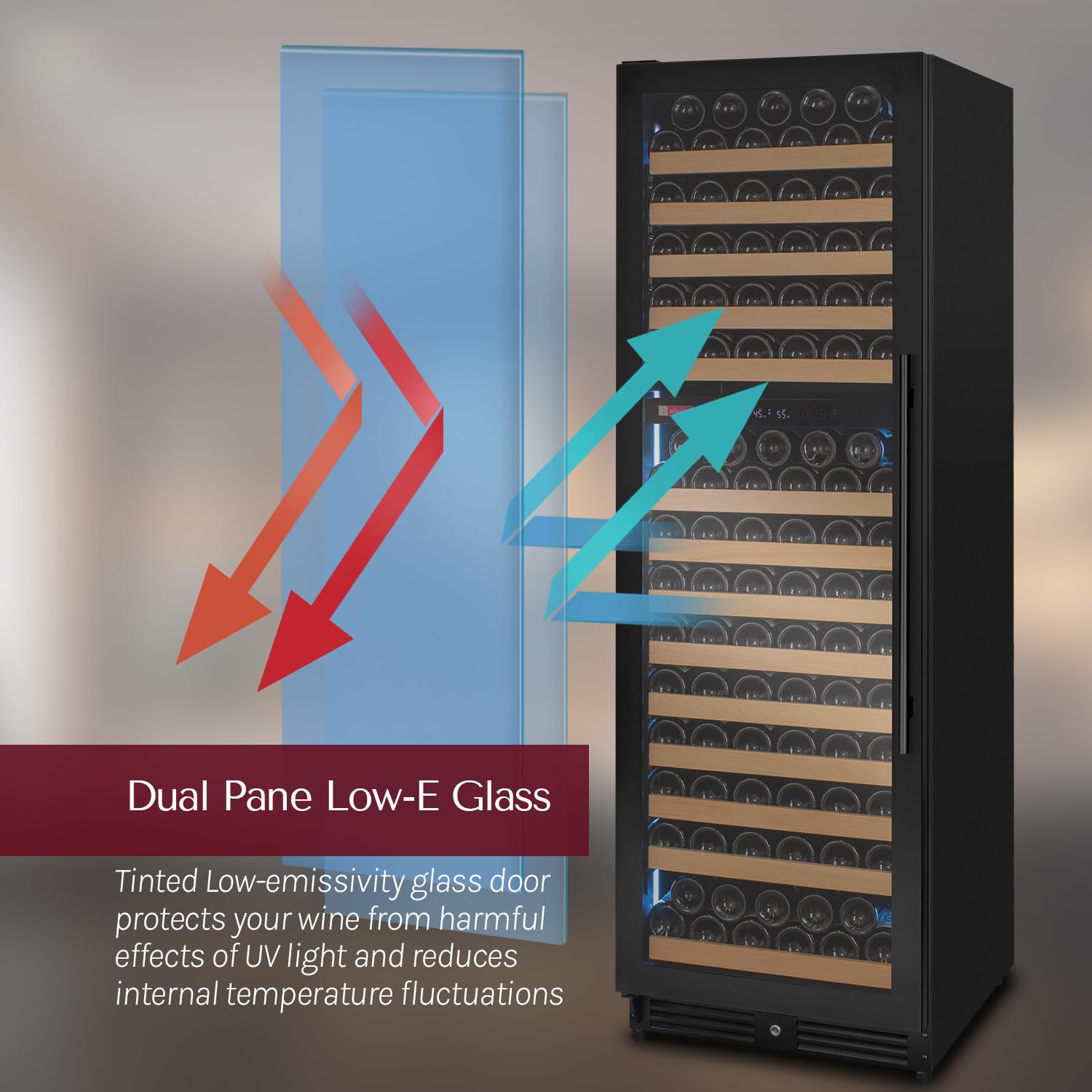 Allavino Vsw71ld-2br Wine Refrigerator, Right Hinge, Black Metal on Fridge.com - View 6