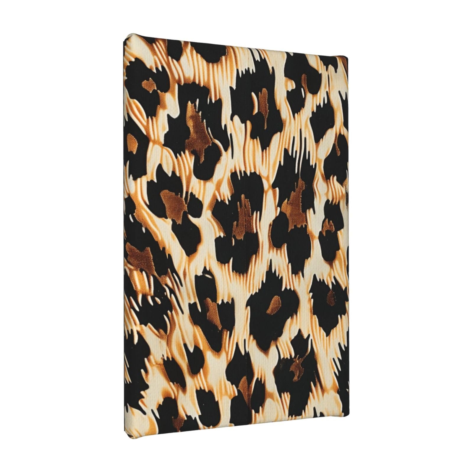 YKLJG Leopard Print Printed Wall Art Canvas Painting 20x30 CM Wooden Framed Picture Painting Artwork Prints for Bedroom Kitchen Home Office Decor