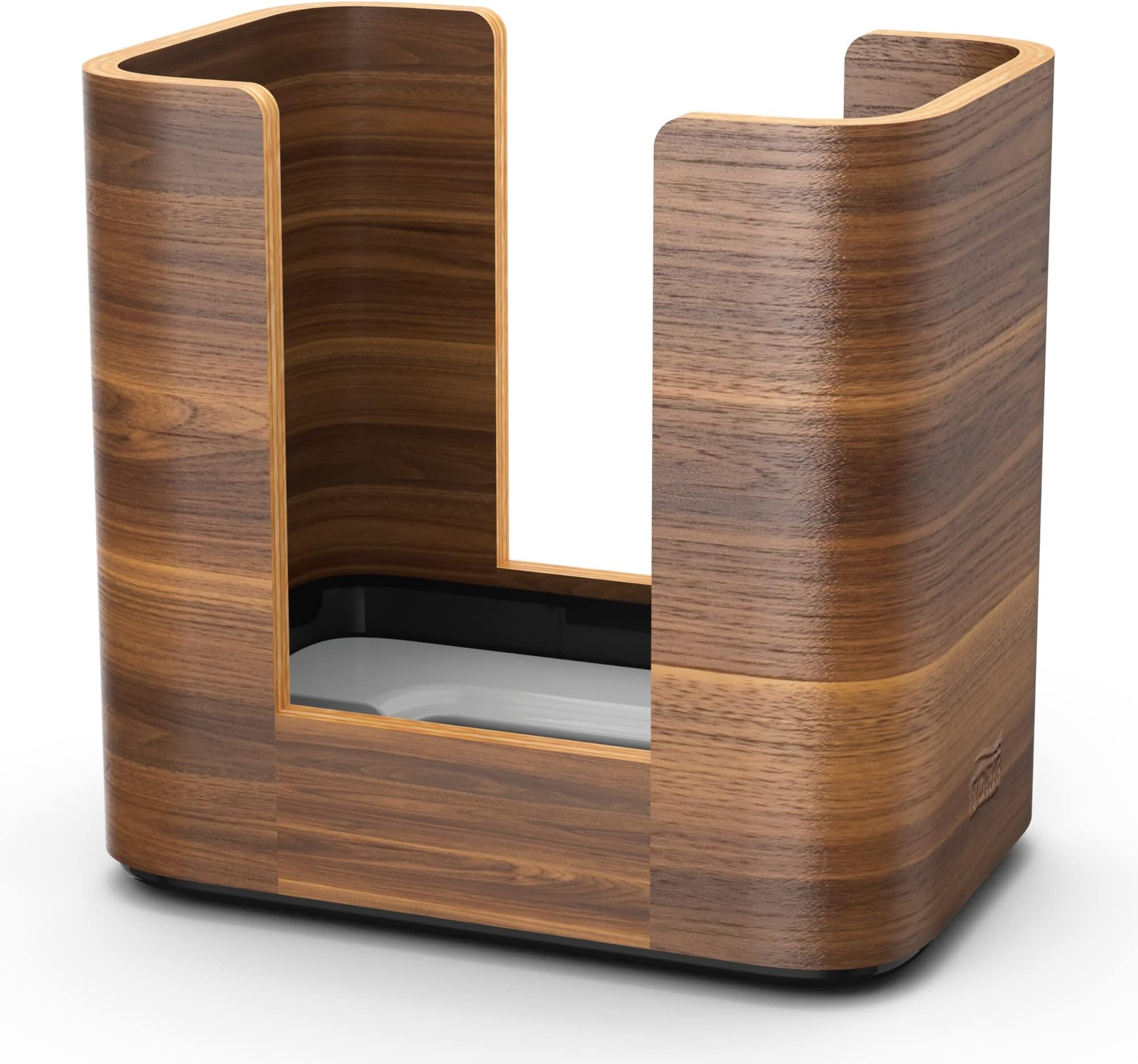 Xpressnap Tabletop Napkin Dispenser Walnut N4, Compact, Image Range, 7.6" x 8" x 5.5", 72900