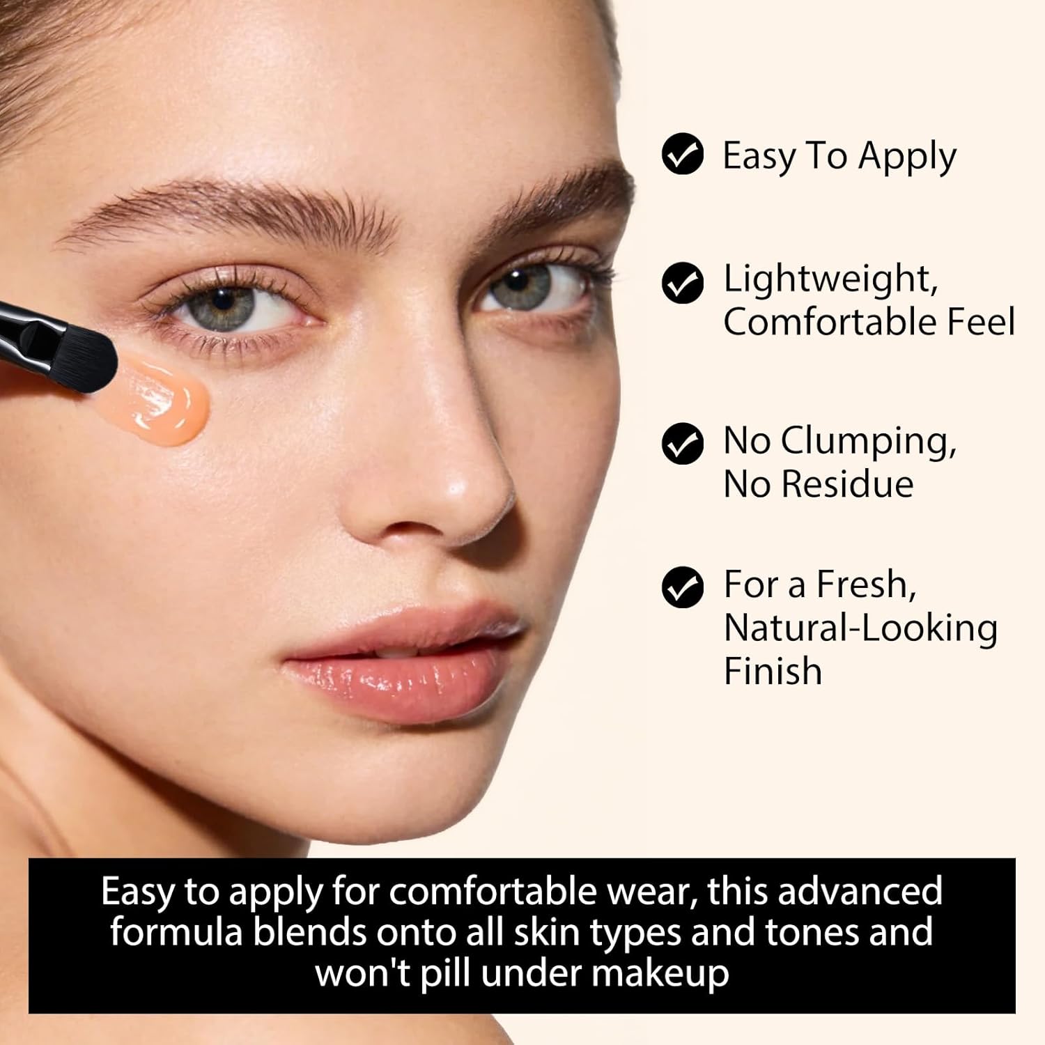 Instant Eye Tightener, Eye Temporary Tightening Gel - Easy-Wear Formula to Visibly Smooth Appearance of Lines & Wrinkles, Eyes Area Primer - Image 3