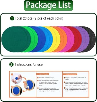 20Pack Dexcom G7 Overpatch Waterproof, Multi-Colored | Dexcom One Plus Patches Flexible Non-Glue Central Full Cover Stelo Patch Hypoallergenic & Latex-free for 15 Days Long Stay