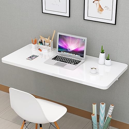 Mesa plegable para montar en la pared, mesa de trabajo plegable, mesa plegable resistente y estable para lavandería, bar en casa, cocina y comedor