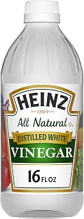 Heinz Distilled White Vinegar 5% Acidity All Natural 16 fl oz - Perfect for Pickling Cleaning Marinades