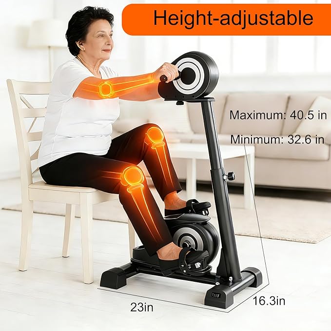 Bicicleta de ejercicio motorizada RECOVION para brazos y piernas, pantalla LCD miniatura 2