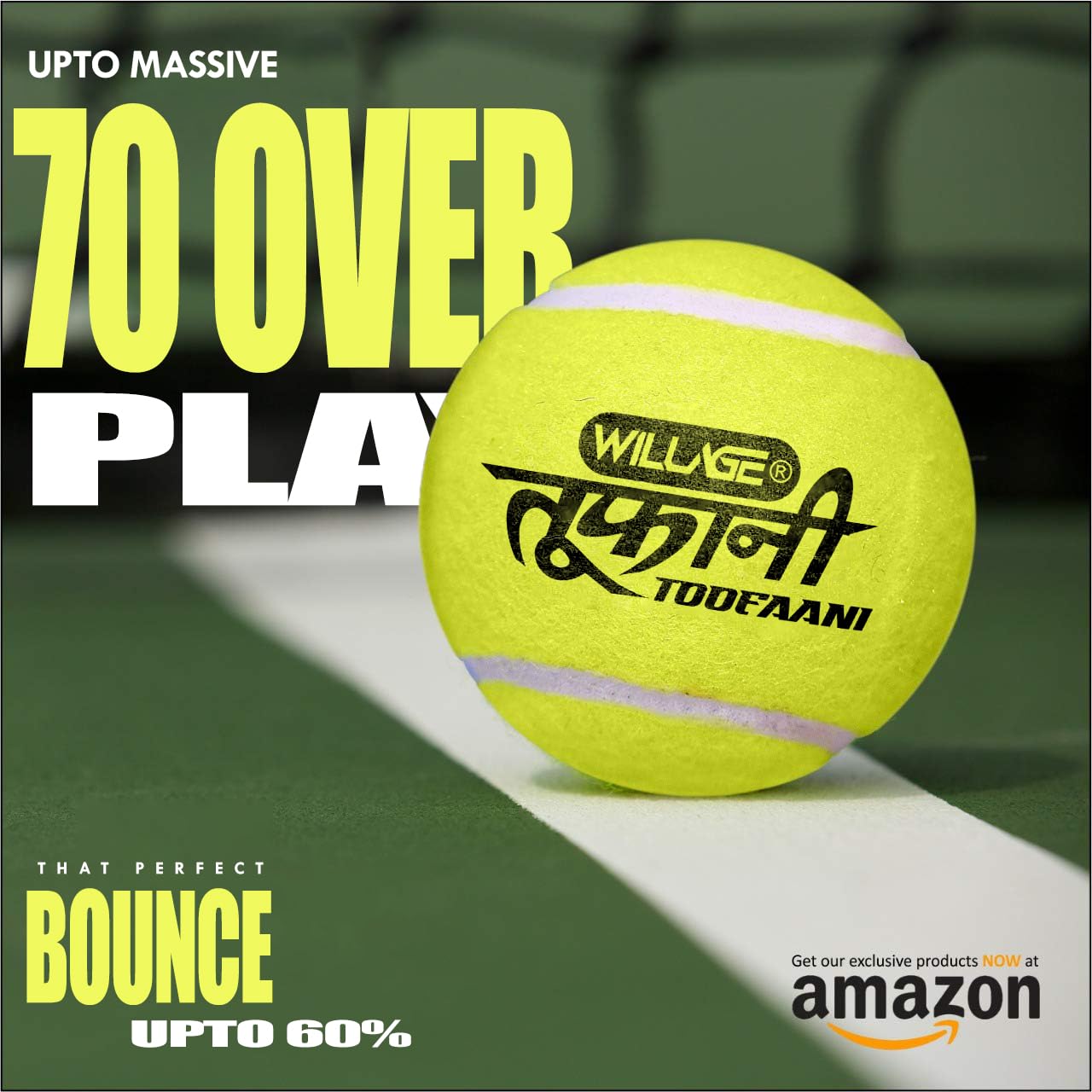 WILLAGE® Tennis Ball | Cricket Tennis Ball | Light Tennis Ball | Cricket Tournament Tennis Ball | Street Match Cricket Tennis Ball | Pack of 3 | Toofaani Tennis Ball (B0CCMXBYTC) Amazon Price History, Amazon Price Tracker