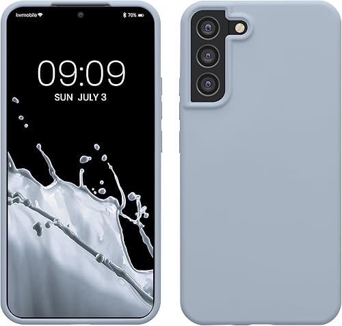 Miniatura 65 de kwmobile Funda Compatible con Samsung Galaxy S22 - Funda de teléfono de silicona TPU con acabado suave - Rojo Ruibarbo Piedra antigua,Azul