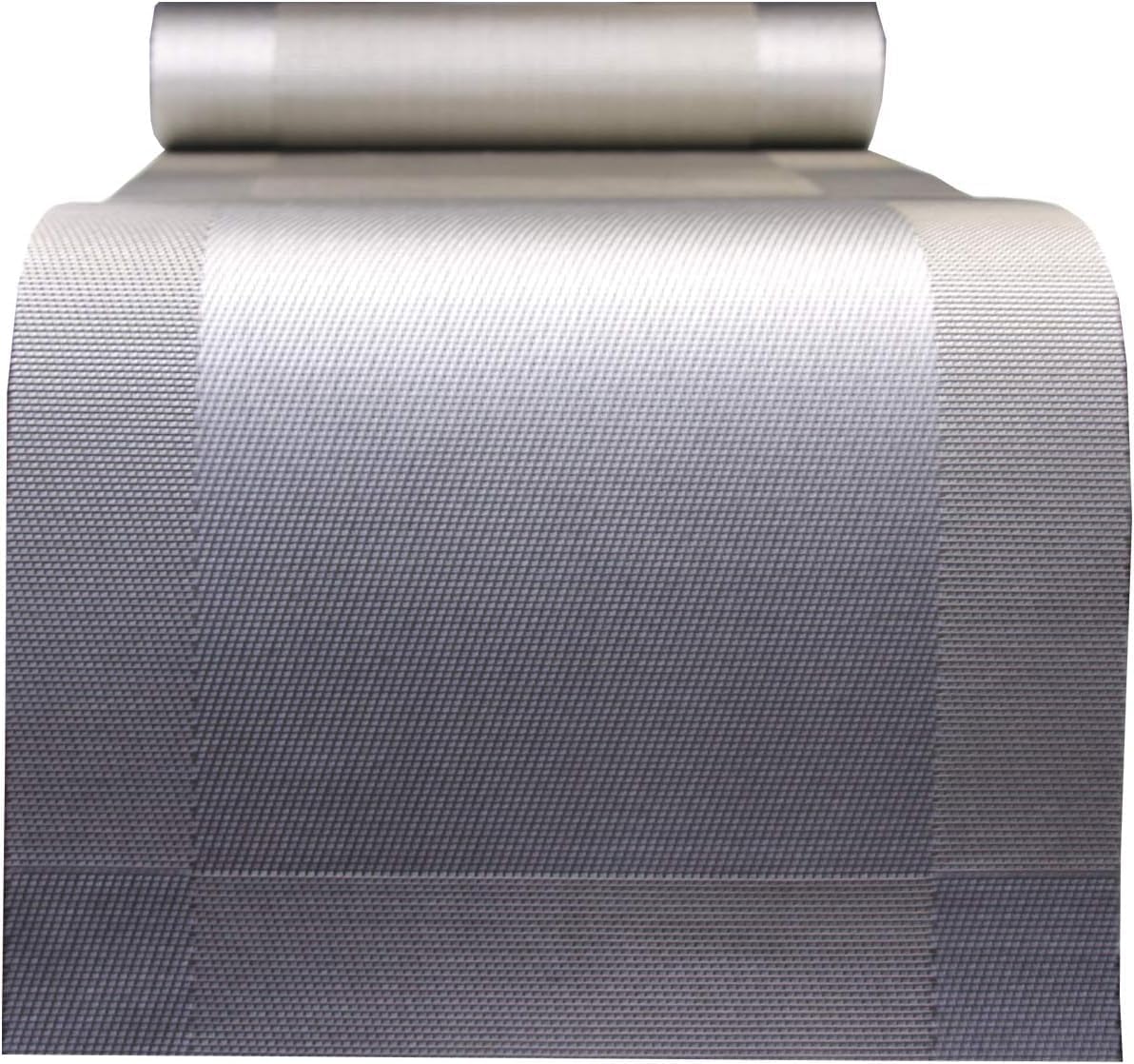 Dining Table Runner and Placemat Set of 8 Modern Place Mats for Dining Table Decor Kitchen and Table Linens Coffee Mat for Christmas Dinners Silver