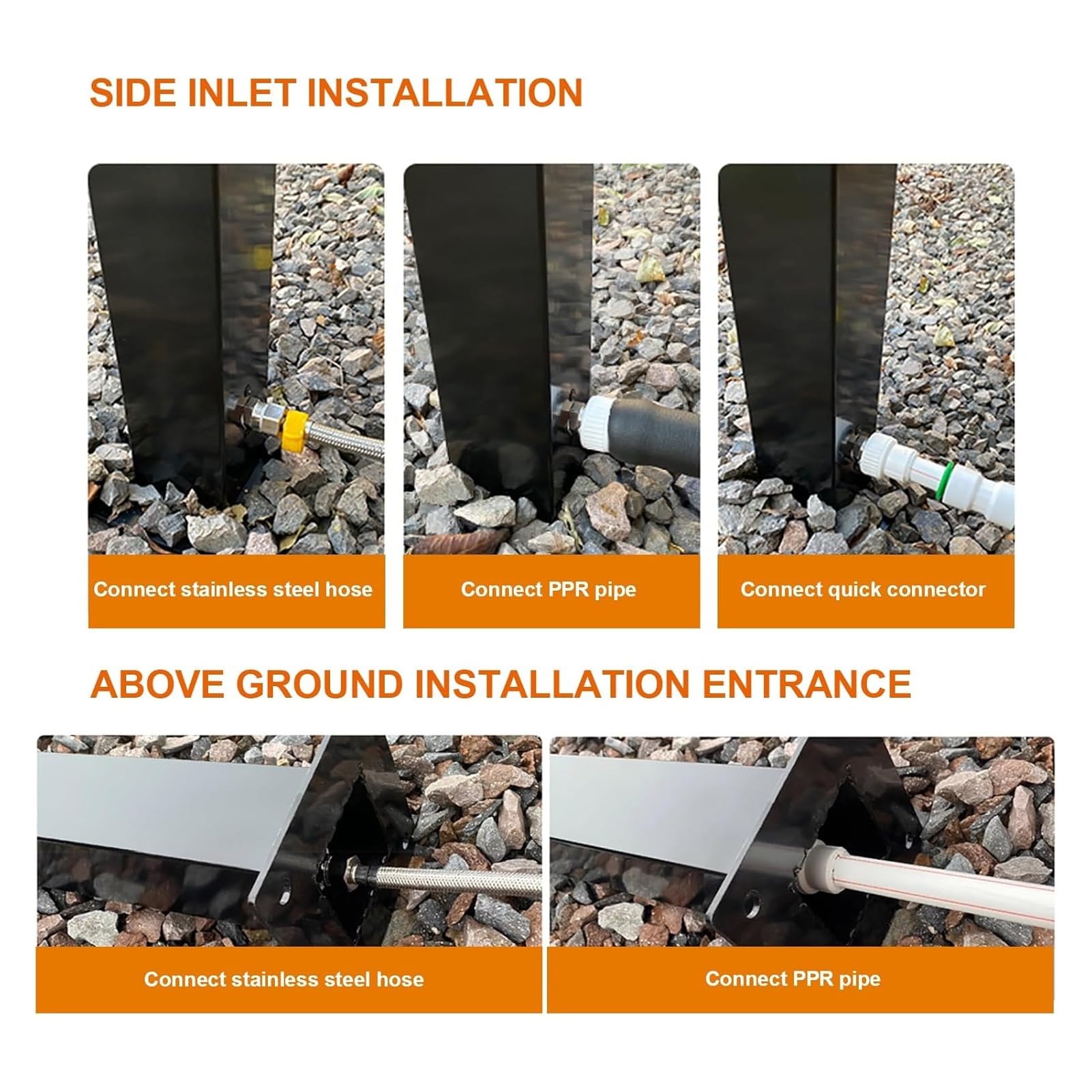 Robinet de Jardin en Acier Inoxydable résistant au Gel - rallonge de Tuyau d'arrosage Pratique, adaptée aux robinets extérieurs utilisables Toute l'année dans Les Jardins et Les patios, offr