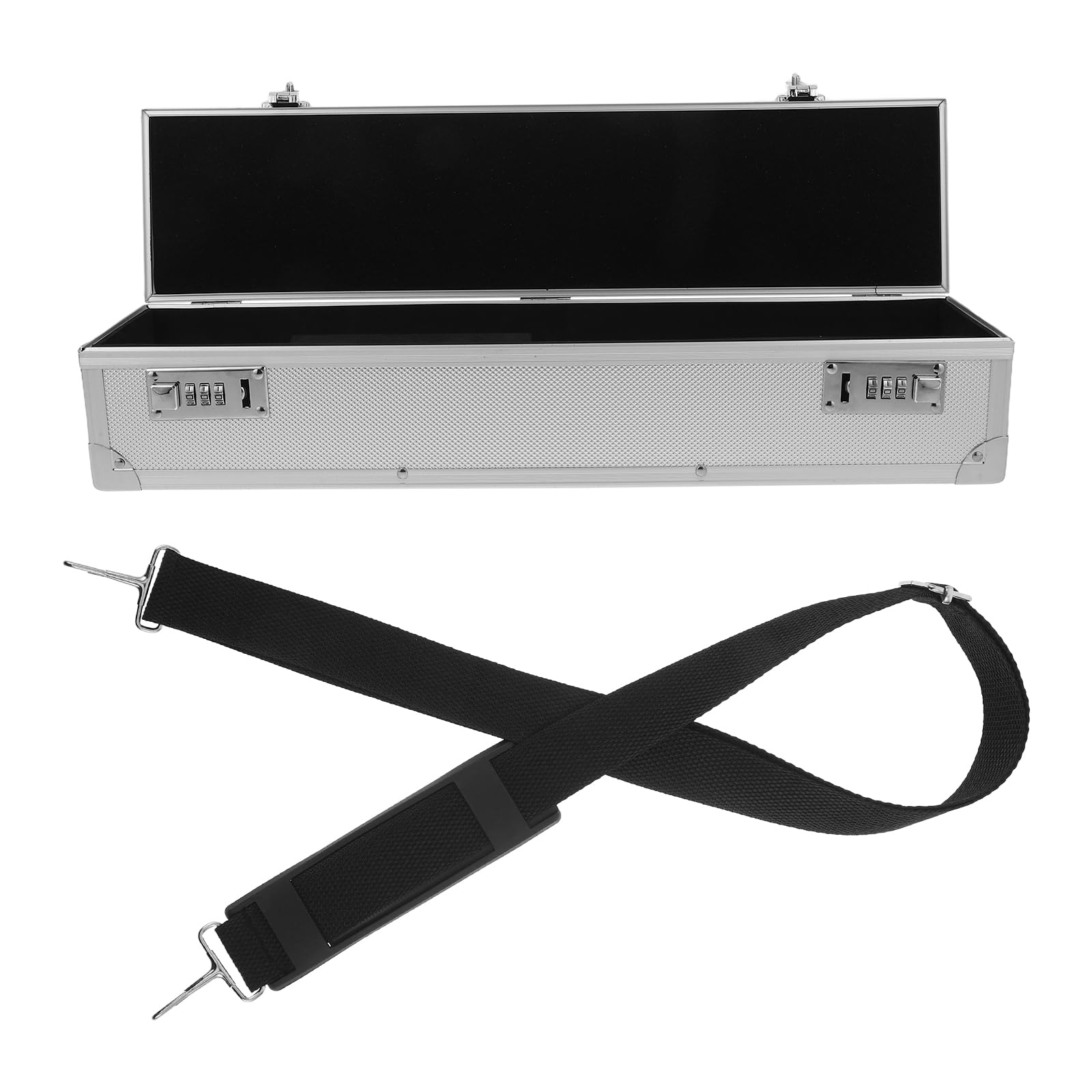 SHINEOFI Custodia Portacoltelli in Alluminio Rigido con Lucchetto a Combinazione, Organizer per Chef con 8 Scomparti e Rivestimento in Schiuma, Protezione Sicura per Coltelli da Cucina