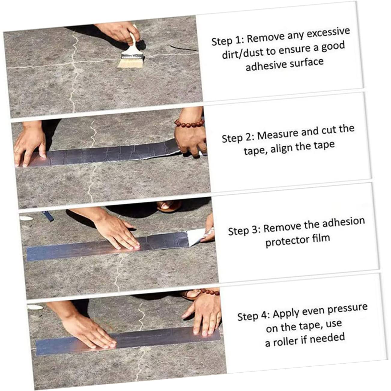 KOMBIUDA Cinta de Sellado de Butilo y Aluminio 5 Cm X 5 M, Resistente a Rayos UV para Reparación de Goteras en Techos, Ventanas y Tuberías, Kit de Cinta Adhesiva Multiusos para Exteriores