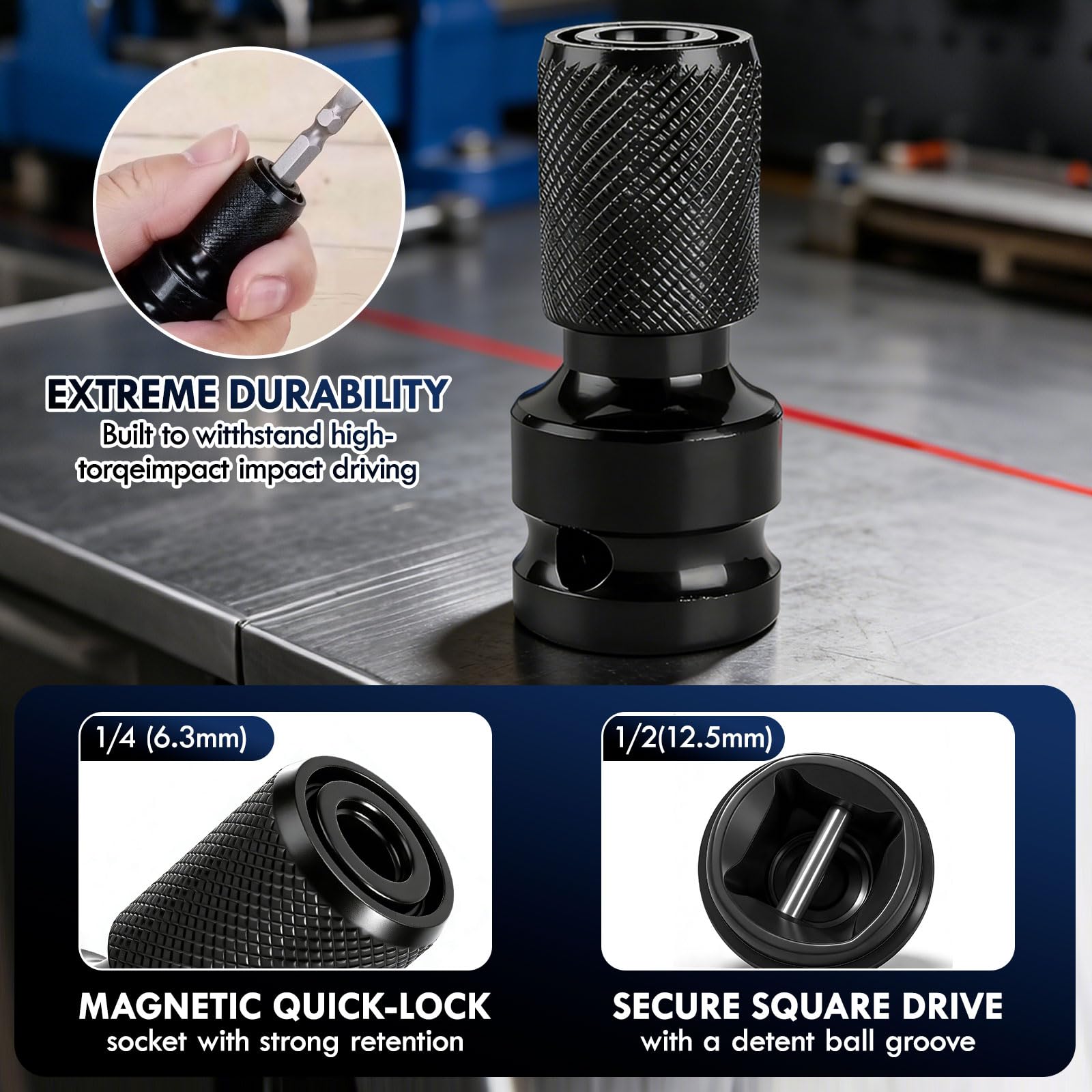 2 Adattatori per Avvitatore a Percussione, Adattatore per Avvitatore a Percussione Sds Plus, per la Conversione di Avvitatori a Percussione su Accessori per Martelli Elettrici, si Converte in SDS Plus