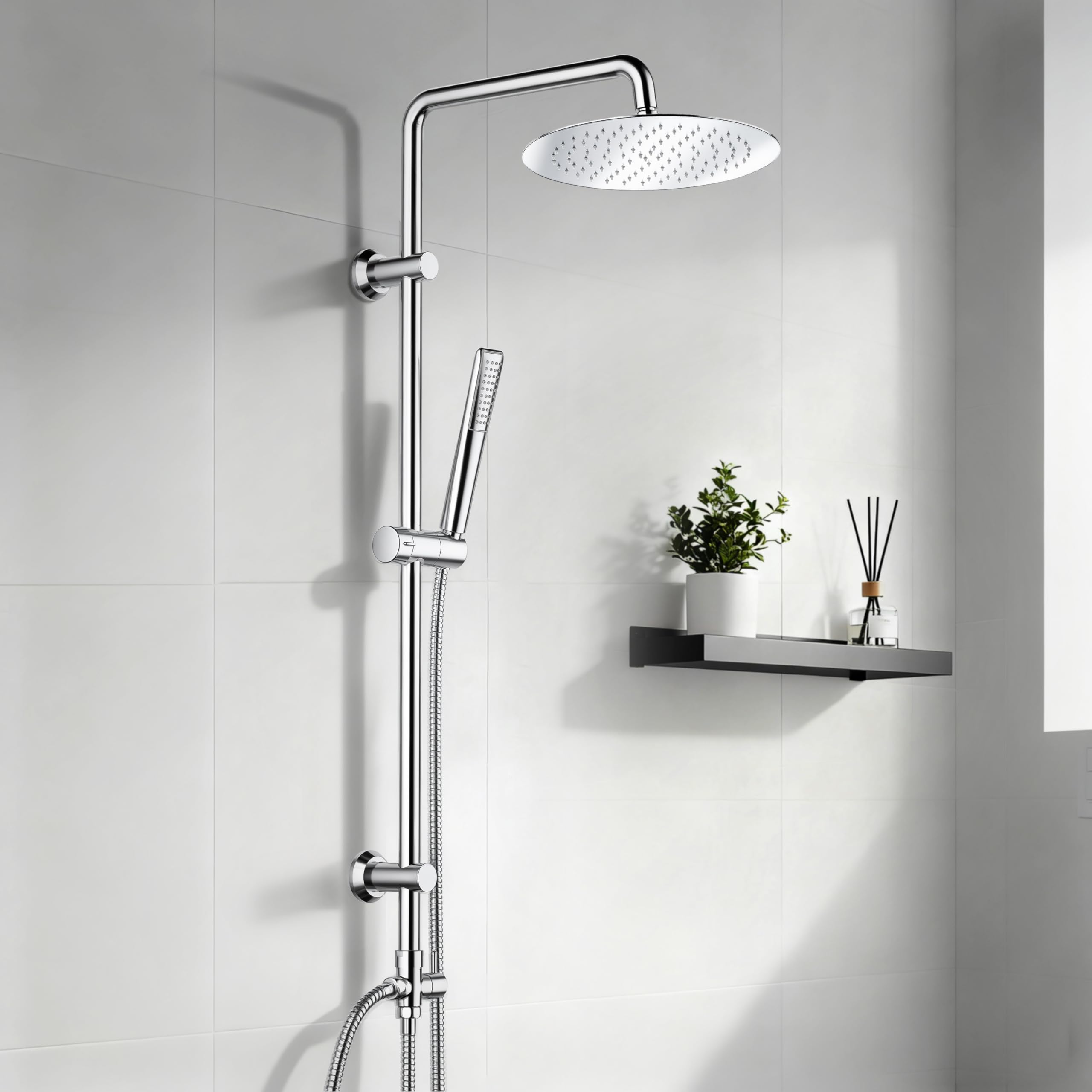 Colonne De Douche Ogomondo Mod.003 Inox - 3 Fonctions Avec Buses Lombaires - Dimensions 20x50x110 Cm