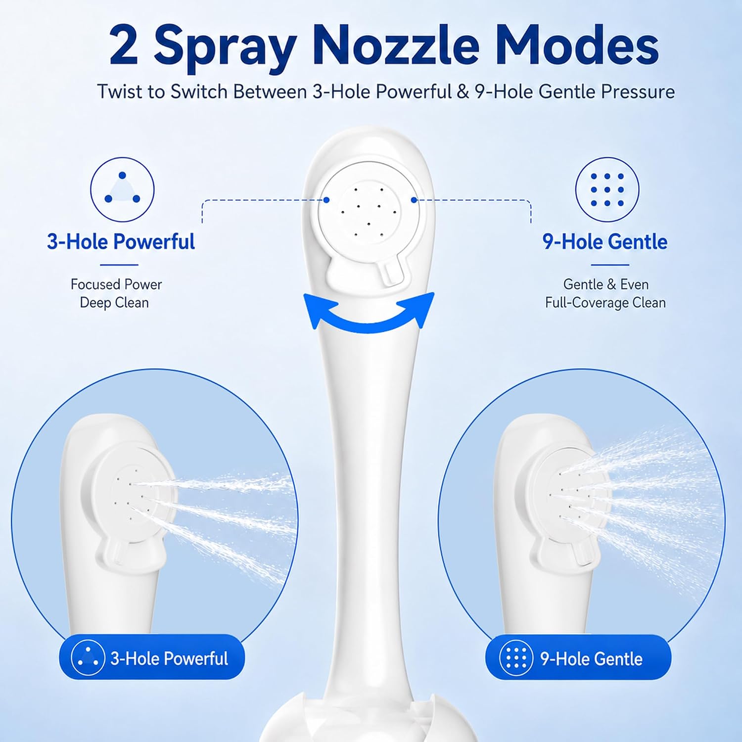  Electric Portable Bidet for Travel, Rechargeable Handheld Sprayer | 350ml, 3 Modes, Warm Water Compatible, 150° Foldable Nozzle, IPX7 Waterproof, BPA Free, USB-C for Camping, Women & Men thumbnail