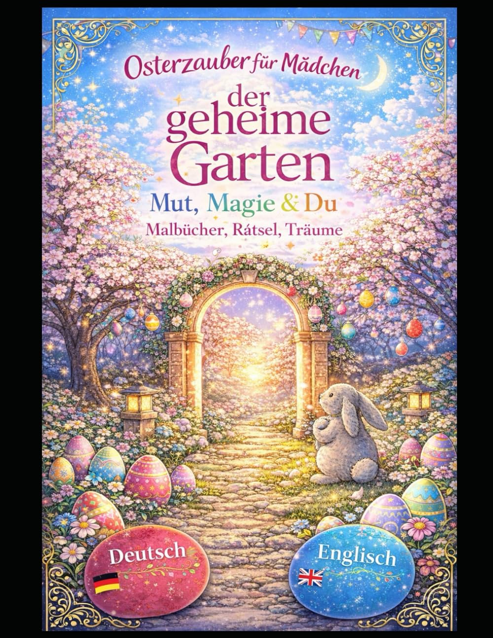 Osterzauber für Mädchen, Der geheime Garten – Mut, Magie & Du: Mal- & Beschäftigungsbuch zu Ostern Zum Malen, Rätseln & Träumen Deutsch & English | ... (Oster-Mal- & Rätselbuch-Reihe für Kinder)