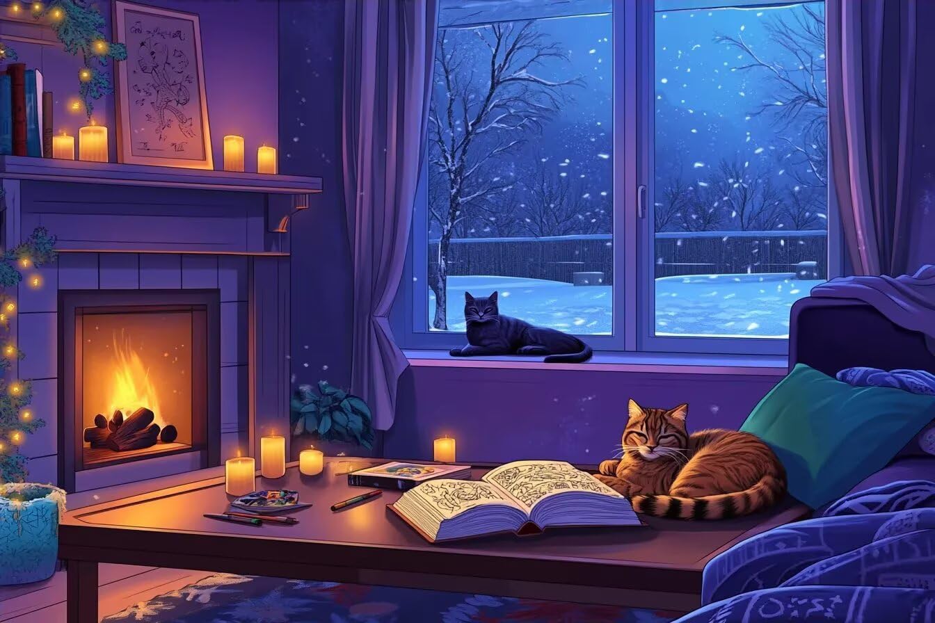 120 Piece Puzzle for Adults -Warm Winter Wooden Difficult Puzzle,Challenging Relaxing Fun