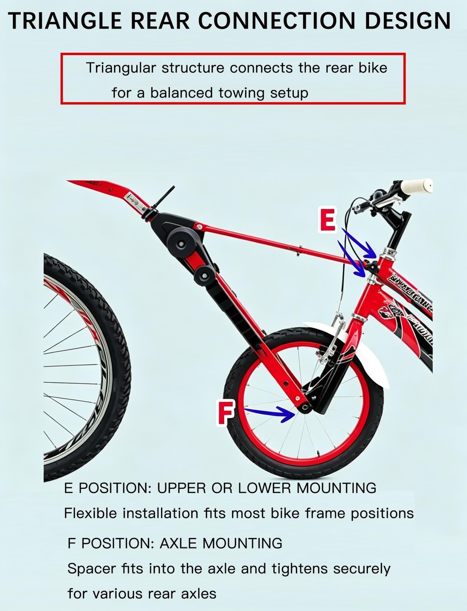 Barre Attelage Vélo Enfant Connecteur Remorque Vélo Ajustable