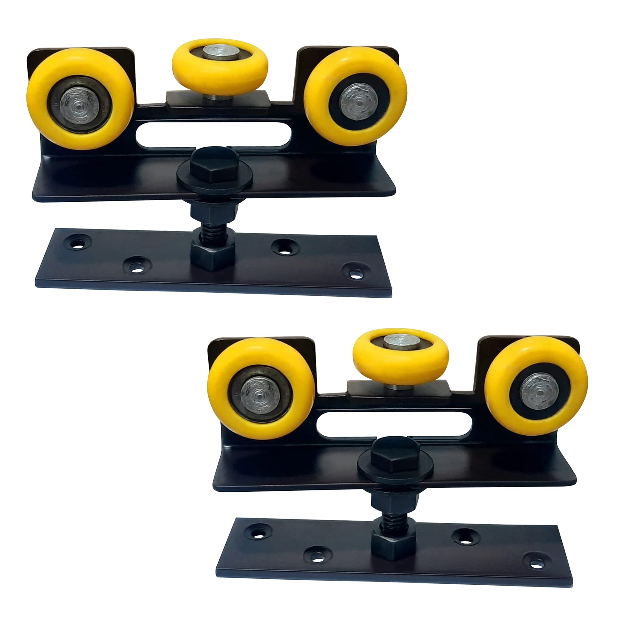 IMPEX Triple Ball Bearing sliding Door Roller,G-Roller Steel bracket and ball bearing | Pack of 2 for doors upto 70kg-image-7