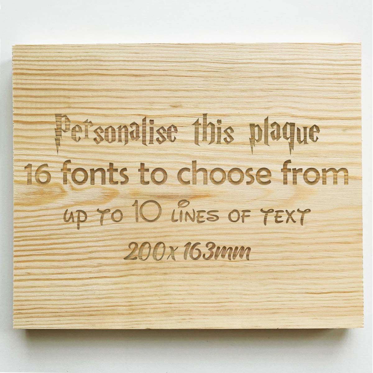 Cutncraft Designs Personalised Large Wooden Sign Plaque Custom Made Wall Door Decor Idea 20 x 16.3 x 2cm (7.9"x6.4"x0.8")