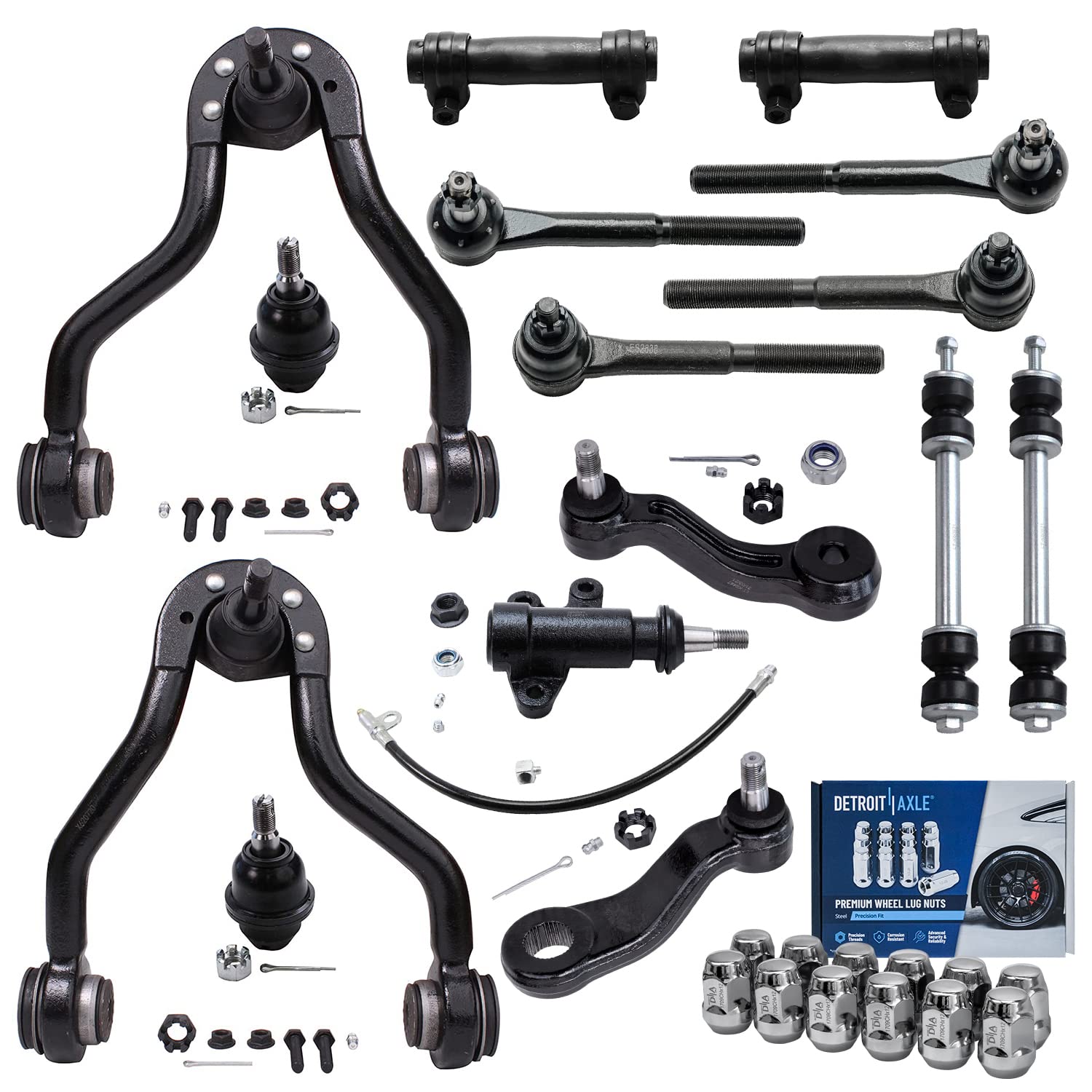 Detroit Axle - 4WD 27pc Front End Suspension Kit for Chevy GMC K1500 Yukon