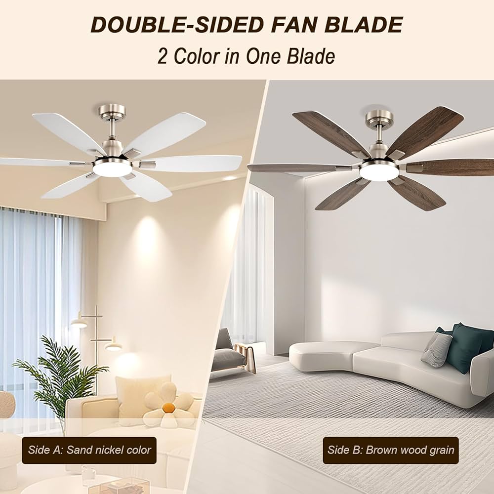 AyAyA★N Jushua 52 in. Tropical Palm Leaf Silent DC Motor Ceiling Fan