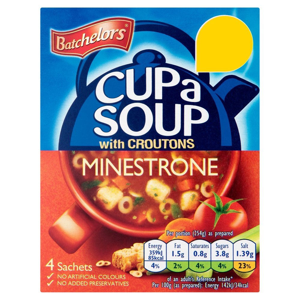 Batchelor Tasse A Suppe Minstrone 94 g x 12