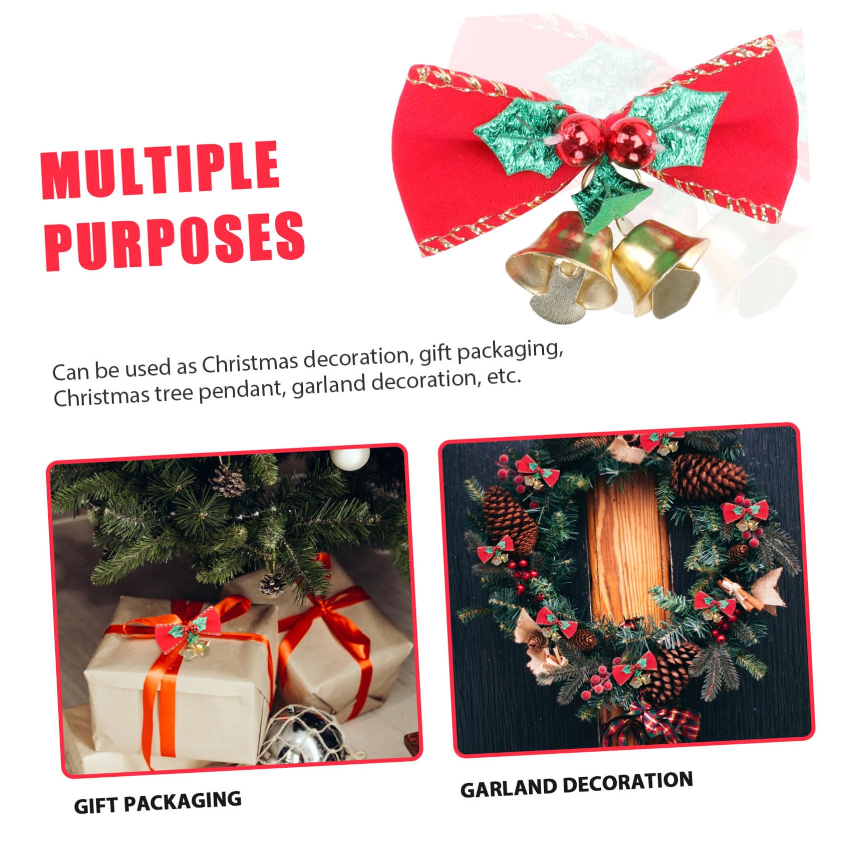 OUNONA 144stücke Weihnachtsbaum Dekorationen Mit Und Schleifen Rote Ornamente Für Festliche Arrangements Für Weihnachtsfeiern Und Projekte