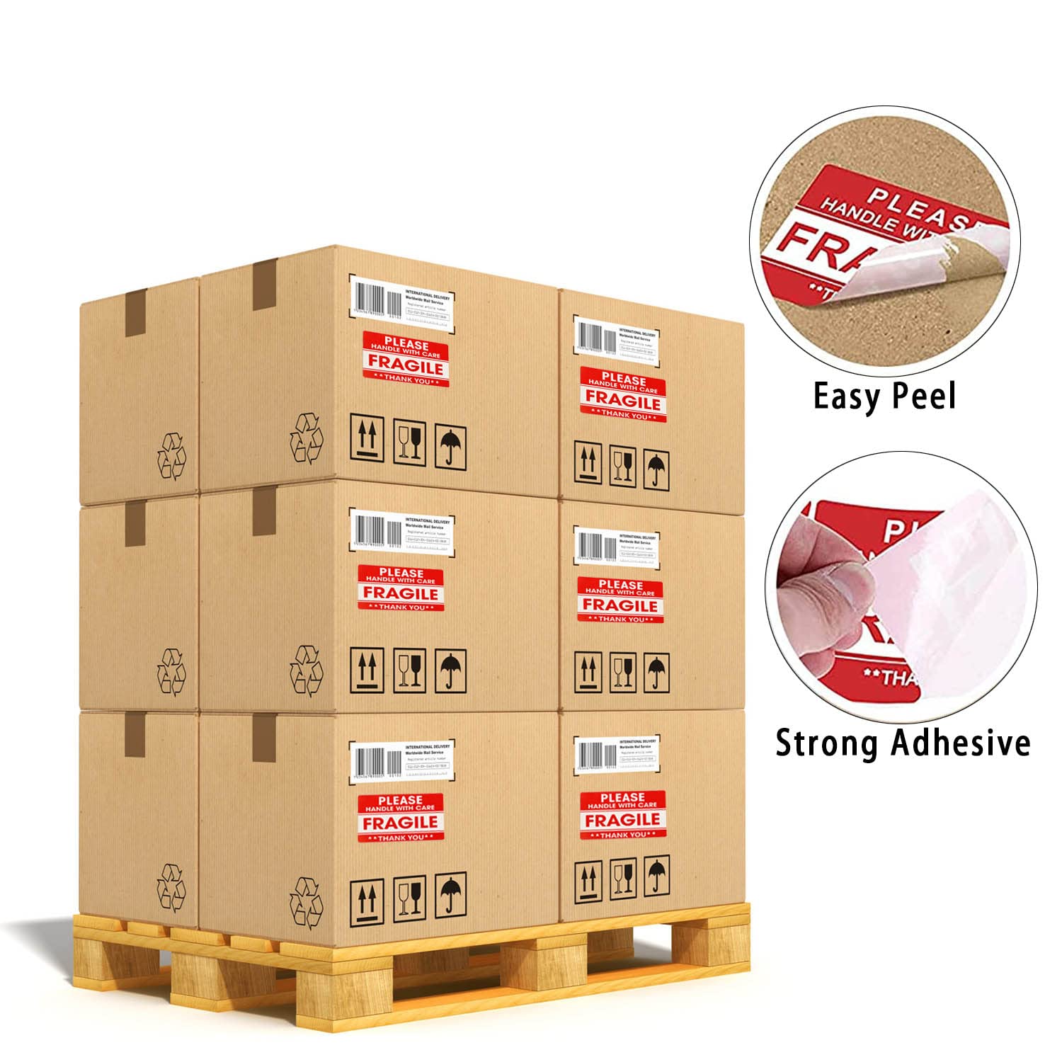 Adesivi Per Spedizioni 500 Etichette Adesive 'Fragile' 2x3 Pollici – Con 15 Faccine Rosse Incluse Etichette Spedizione Con Manico - Foto 12